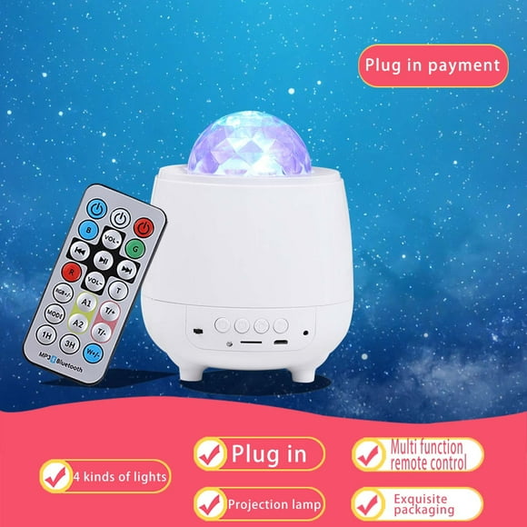Dvkptbk Night Light Star Projector with Remote Control Timer Bluetooth Music Speaker