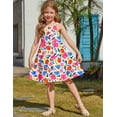 thumbnail image 2 of Arshiner Toddler Girl Summer Dresses Casual Sleeveless Button Down Swing Flowy Tiered Midi Sundress with Pockets, 2 of 6