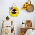 thumbnail image 7 of Sunflower Summer Welcome Door Hanger Sign for Front Door Decoration, 12Inch Spring Sunflower Welcome Wood Wreaths Door Hanging Farmhouse Porch Wall Decor Indoor Outdoor, 7 of 7