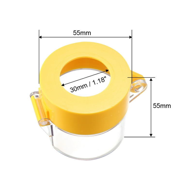 Uxcell 30mm Push Switch Button Protective Cover with Warning Circle Yellow 2pcs | Harfington, 30mm / Yellow / 2pcs