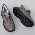 thumbnail image 6 of Pandaie Winter Boots for Men Waterproof Steel Toe Snow Work Booties Non Slip Arch Support Fleece Lined Walking Hiking Sneakers Khaki 10.5, 6 of 9