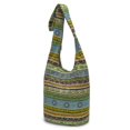 thumbnail image 2 of Bolso de hombro Coton Pose Fashion Canvas Hippie Verde-Amarillo, 2 of 5