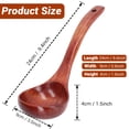 thumbnail image 5 of 2PSC Wooden Spoon 9.45 Inch Smooth Long Handle Spoon Multipurpose Long Handle Wood Porridge Ladle Lightweight Deep Wooden Soup Ladle Spoon for Kitchen Restaurant, 5 of 10