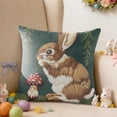 thumbnail image 1 of Uuiauoio Easter Home Decorations Garland Bunny Pillow Covers Floral Rabbit Throw Cushion Cover Decorative Pillows for Bed Couch Home Sofa Living Room Rustic Farmhouse Decor, 1 of 7