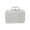 White, variant on Mini Wicker Picnic Basket, Decorative Prop Suitcase Vintage Storage Hamper Makeup Organizer, 8.67" Metal Lock Plastic Rattan Storage Box with Handles for Sundries Travel Camping and Outdoor Party