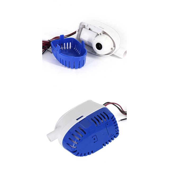 Bomba de agua de de 2 piezas de eléctricas de 24 automático Blanco + Azul Baoblaze Bomba de achique automática marina