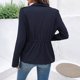 thumbnail image 5 of Chaqueta y abrigo informal de manga larga sin capucha para mujer, de invierno, de estilo urbano, a la moda, color liso, 5 of 6