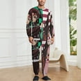 thumbnail image 2 of Demon Slayer Men's Lounge Pajamas Set 2-Piece Crew Neck Sleepwear Soft Long Sleeve Top & Pants for Sleep, Home & Vacation XL, 2 of 8