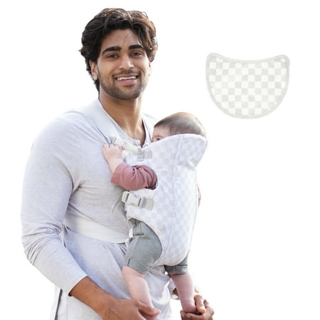 Infantino Swift Classic Baby Carrier, 2-Position, Unisex Baby, 7-26lbs, Gray and White Checkered