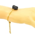 thumbnail image 1 of Xiao Hua Pulsera de cuentas hecha a mano, ideal para hombres y mujeres, con piedras naturales irregulares mixtas, ajustable, color negro., 1 of 4