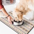 thumbnail image 2 of Boho Retro Floral Pet Feeding Mat-Abstract Art Pattern Absorbent Pet Placemat for Food and Water Bowl, with Waterproof Rubber Backing, Quick Dry Water Dispenser Mat for Dog and Cat (17"x30"), 2 of 7