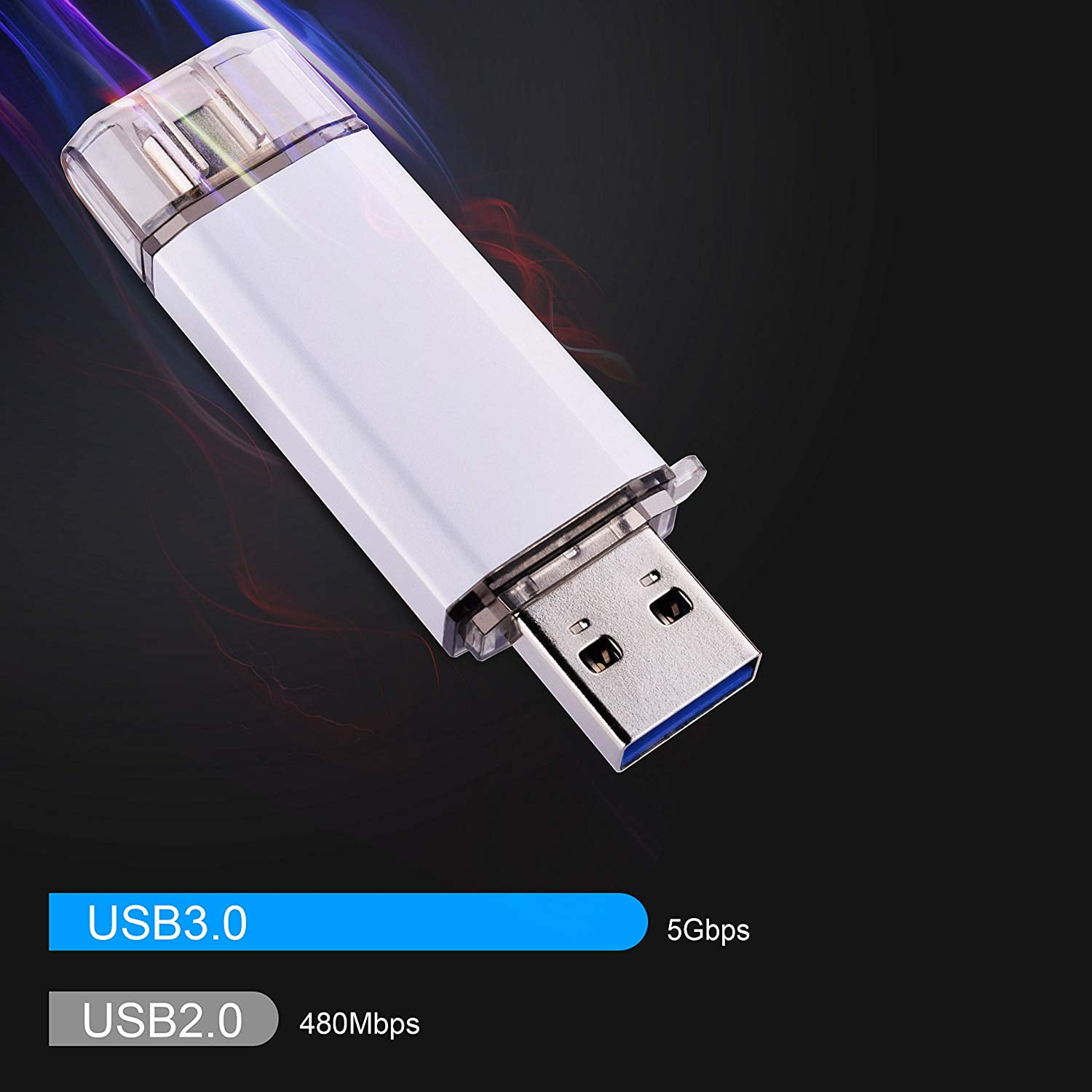 KOOTION USB C Flash Drive 128GB USB 3.0 OTG Dual Connector Jump Drive for Type C Smartphones, Tablets, Computer