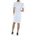 thumbnail image 2 of Calvin Klein Womens Crepe Tie-Cuff Sheath Dress, 2 of 2