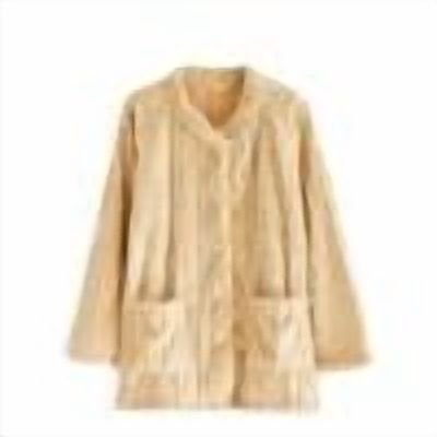 vdgthytj Women Fuzzy Fleece Pajama Tops Cozy Long Sleeve Button down Winter Plush Warm Coat Sleepwear with Pockets