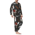 thumbnail image 2 of Fotbe Japanese Sushi Hashi Pijama de Hombre con Estampado de Manga Larga, Conjunto de 2 Piezas, Ropa de Dormir Suave y Cómoda con Bolsillos-Medium, 2 of 7