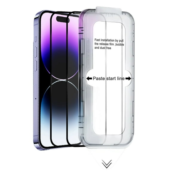 iPhone 15 Pro Max Screen Protector [2-Pack] with Easy Auto-Align Install Kit - Tempered Glass for iPhone 15 Pro Max (6,7")