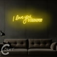thumbnail image 3 of C-CRAFT I Love You I Know Neon Sign LED Light 30 inch for Valentine Wedding Wall Art Decor, 3 of 5