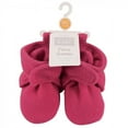 thumbnail image 2 of Hudson Baby Infant and Toddler Girl Cozy Fleece Booties, Dark Pink, 3 Toddler, 2 of 2