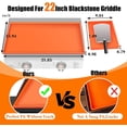 thumbnail image 2 of Searglow 22 inch Silicone Griddle Mat & Spatula Mat for Blackstone Griddle, Heavy Duty Food Grade Silicone Griddle Mat  Cooking Protective Griddle Grill Cover,22 Inch Blackstone griddle cover, 2 of 15