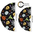 thumbnail image 3 of GZHJMY Halloween Tree Skirt Happy Halloween Xmas Tree Skirt Floor Door Round Mat Decorations for Holiday Party Home Christmas Day Ornaments, 47.2", 3 of 6