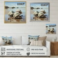 thumbnail image 4 of Designart "Silent Sentinels Beige Clam painting" Animals Floater Framed Wall Art Living Room, 4 of 7