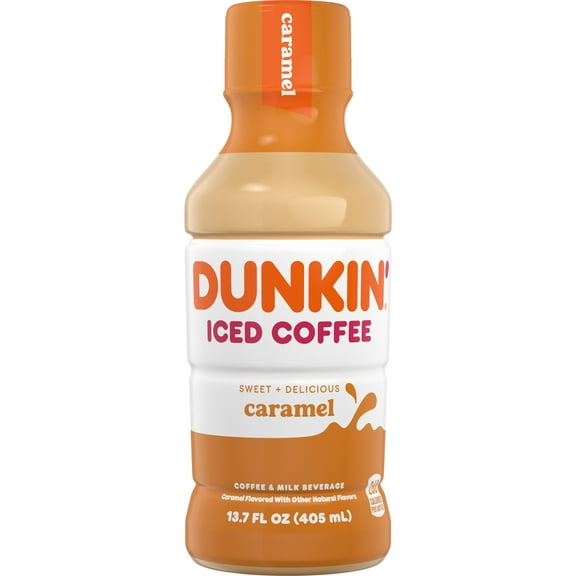 Dunkin' Iced Coffee Caramel Bottle, 13.7 fl oz