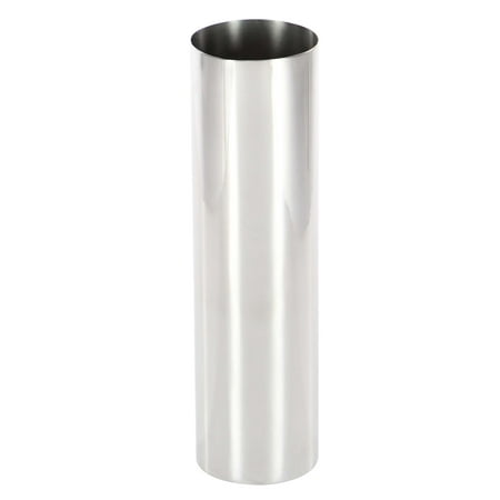 Stainless Steel Vase - Decmode Industrial 14 inch cylindrical stainless steel vase, Silver