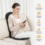 Snailax Back Massager with Heat, Soothing Memory Foam Massage Chair Pad for Home Use