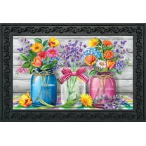 Briarwood Lane Spring Floral Jars Rustic Doormat