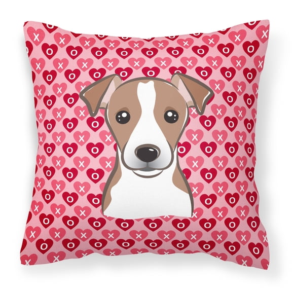 Carolines Treasures BB5330PW1818 Jack Russell Terrier Fabric Decorative Pillow 18HX18W multicolor
