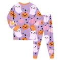thumbnail image 6 of Shakumy Girls Boys Halloween Pajamas 2 Piece Graphic Long Sleeve Long Pants Pajama Set Kids Cute Pj Soft Holiday Sleepwear, 6 of 9
