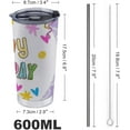 thumbnail image 2 of 20oz Happy Birthday Card Stainless Steel Tumbler with Lid and Straw, Insulated Coffee Tumbler Cup Travel Mug for Mom Dad Gift Valentines Day Gifts, 2 of 6