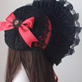 thumbnail image 5 of Slccxzc Victorian Lace Bonnet Hat Gothic Lolita Party Headwear, 5 of 7