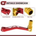 thumbnail image 3 of Folding Motorcycle Gear Shifter Lever for Yamaha TTR 50cc Aluminum Alloy Pedal Shift Lever Arm Red and Gold Tone, 3 of 6