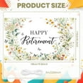 thumbnail image 5 of Gold Border Happy Retirement Banner Green Floral Retirement Party Banner Blue Gold Confetti Watercolor Celebration Banner for Retirement Party Indoor Event Photo Shoot, 5 of 9