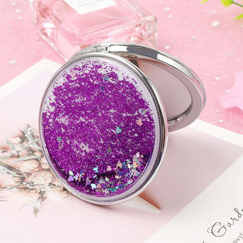 5 Color Creative Quicksand Small Mirror Cute Cartoon Doublesided