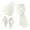 White, variant on Warm Winter Knitted Wool Plus Velvet Padded Gloves Hats And Scarves Gloves Scarf Set Men