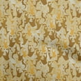 thumbnail image 1 of oneOone Cotton Jersey Dark Mustard Fabric Abstract Face Sewing Craft Projects Fabric Prints By Yard 58 Inch Wide, 1 of 6