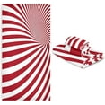 thumbnail image 7 of SKYSONIC 3 Pack Towel Funny Red and White Stripes Cotton Bath Towel Set (1 Bath Towel, 1 Hand Towel, 1 Washcloth) for Bathroom, Super Soft and Quick Dry Towels, 7 of 7