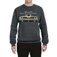 thumbnail image 2 of 1969 Plymouth Road Runner Hot Rod Racing | Mens Cars and Trucks Crewneck Graphic Sweatshirt, Charcoal, Medium, 2 of 4
