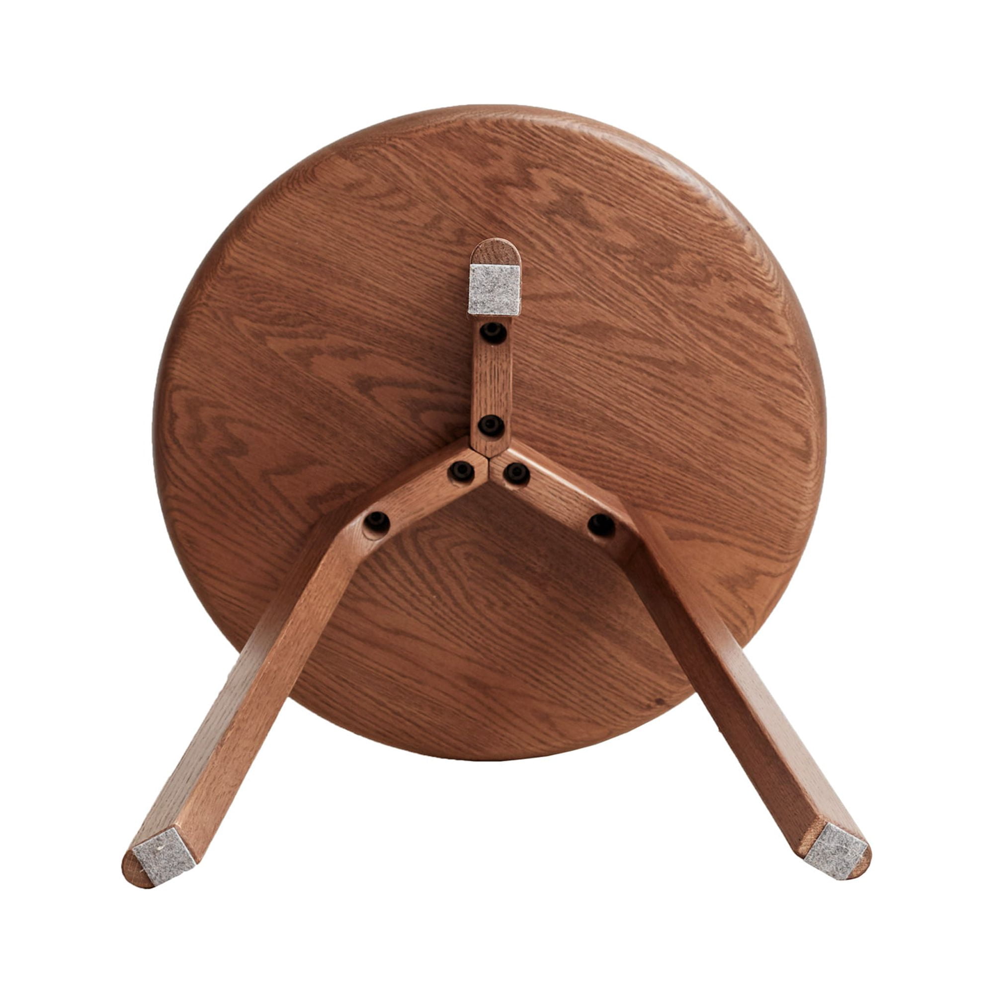 MAYEERTY Solid Oak Wood Round End Table, Mid-Century Modern Small for Apartment Living Room Bedroom Balcony Small Spaces