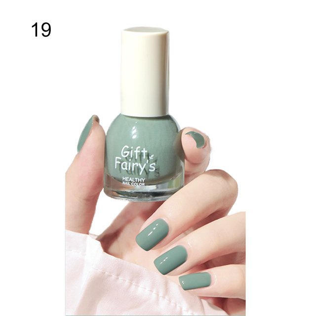Flmtop 10ml Nail Polish Baking-Free Water-Based Multiple Colors Matte Solid Color Hybrid Varnish Manicure Lacquer for Female