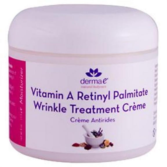 Derma E Facial Moisturizer Vitamin A Retinyl Palmitate Wrinkle Treatment Creme 4 oz. 211030