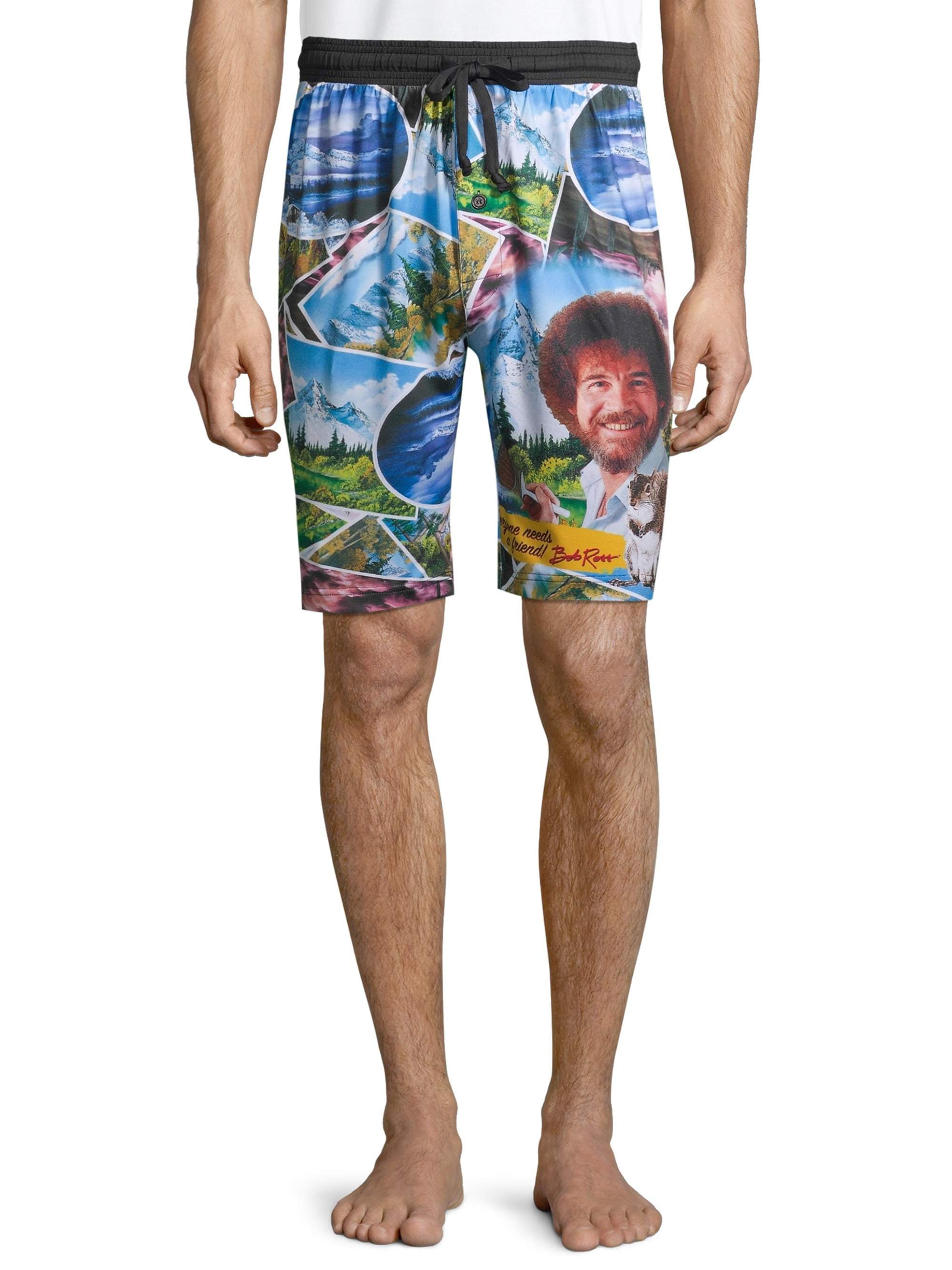 Bob Ross Men's Postcard Pajama Shorts
