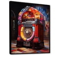 thumbnail image 2 of Designart "Jukeboxes Nostalgic harmonies II" Entertainment Floater Framed Canvas Print, 2 of 7