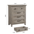 thumbnail image 2 of 4 Dresser for Bedroom, 34.8" Tall Vertical Drawer Dresser with Large Storage, Freestanding Wooden Closet Chest for Bedroom, Living Room, 2 of 5