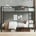 thumbnail image 2 of Metal Full XL over Full XL Bunk Bed for Adults,Space-Saving/Noise Reduced/No Box Spring Needed, Black, 2 of 13