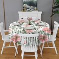 thumbnail image 2 of Pioneer Flower Floral Print Pattern Round Tablecloth 60"x60",Wrinkle Wipeable Table Cloth for Kitchen Dining Room Picnic Patio Party, 2 of 6