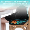 thumbnail image 3 of Premium Palm Trees Pattern Memory Foam Seat Cushion Ergonomic Chair Pad for Office Chair, Car, Airplane & Bleachers Sciatica, Tailbone Hip & Back Pain Relief - Chair Cushion for Long Office Workers., 3 of 5