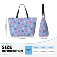 thumbnail image 4 of Fuzoiu Strawberry And Flowers Print Waterproof Beach Tote Bag for Women Girls with Zipper,Sandproof Pool Swim Bag,Large Capacity Beach Travel Bag for Pool Swim Travel Everyday, 4 of 7